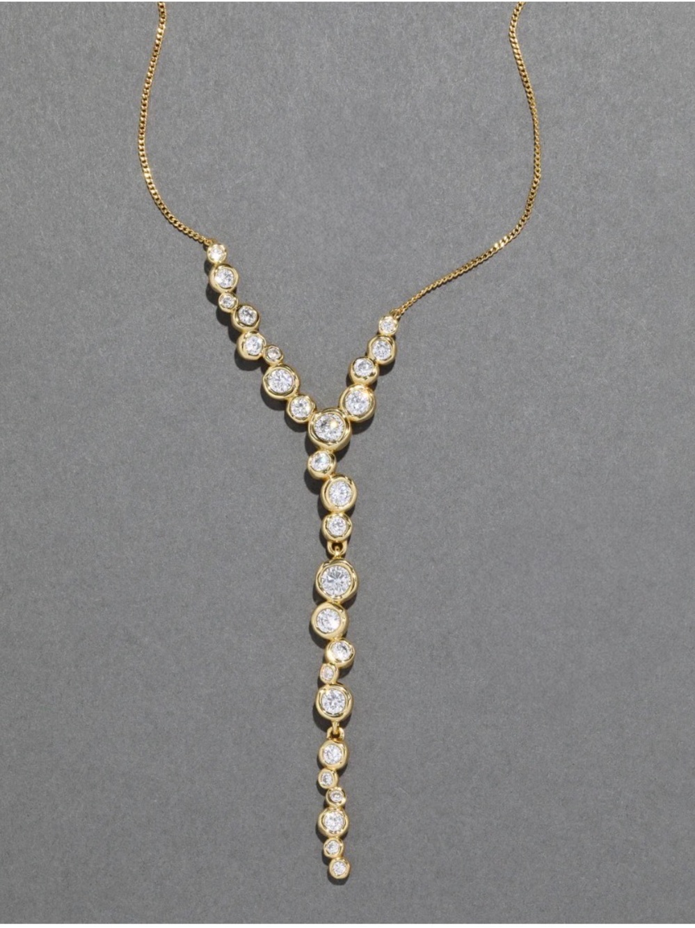 ALEXIS BITTAR Asterales Cascading Necklace Gold Clear CZ MY27